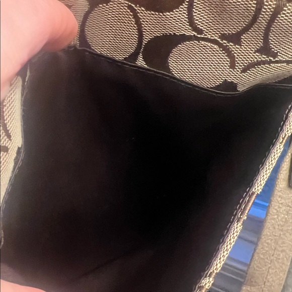 Coach Beige and Brown Signature Crossbody Bag - Picture 5 of 10